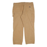 DICKIES Mens Cotton Blend Beige Relaxed Straight Trousers W38 L30 Workwear