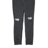 LEVI'S Womens Slim Skinny Black Denim W27 L28 Ripped Distressed Jeans Cotton