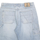 BR DENIM Mens Shorts Blue Casual Denim L W36 Workwear Functional Pockets