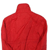 HEAD Mens Red Jacket S Polyester Blend Plain Zip Closure Casual Sport Style