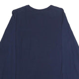 ADIDAS Mens Navy Blue Yellow Graphic Modern T-Shirt Long Sleeve Crew Neck M