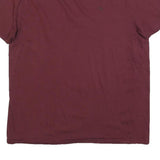 CALVIN KLEIN Mens Maroon Cotton Blend T-Shirt L Short Sleeve Crew Neck Classic