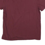 CALVIN KLEIN Mens Maroon Cotton Blend T-Shirt L Short Sleeve Crew Neck Classic