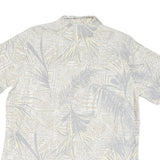 PARADICE BEACH CLUB Mens Beige & Grey Tropical Print Shirt M Lightweight Summer