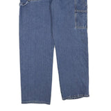 DICKIES Mens Regular Blue Denim Jeans W38 L30 Cotton Blend Zip Pockets Workwear