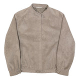 PLUS Womens Beige Button Jacket M Polyester Plain Elegant Casual Outerwear