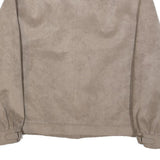 PLUS Womens Beige Button Jacket M Polyester Plain Elegant Casual Outerwear