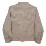 PLUS Womens Beige Button Jacket M Polyester Plain Elegant Casual Outerwear