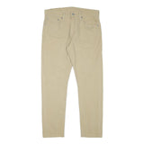 LEVI'S Mens Slim Beige Cotton Blend Zip Trousers W33 L28 Casual Classic