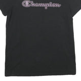 CHAMPION Womens Black T-Shirt XS Short Sleeve Crew Neck Cotton Casual Graphic