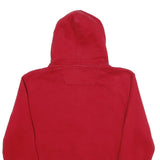 CALVIN KLEIN Mens Red Full Zip Hoodie L Cotton Blend Casual Zip Front