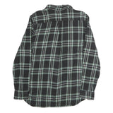 VANS Mens Black & Green Check Shirt M Long Sleeve Cotton Casual Button Pocket