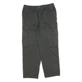 BATY Mens Cotton Blend Cargo Trousers Black Regular W34 L28 Casual Zip