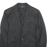 ANTHONY MORATO Mens Black Cotton Blend Jacket S Button Plain Classic Stylish