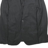 ANTHONY MORATO Mens Black Cotton Blend Jacket S Button Plain Classic Stylish