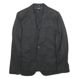 ANTHONY MORATO Mens Black Cotton Blend Jacket S Button Plain Classic Stylish