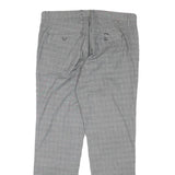 TED BAKER Womens Cotton Blend Grey Slim Straight Trousers W32 L26 Smart Casual