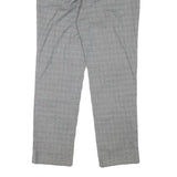 TED BAKER Womens Cotton Blend Grey Slim Straight Trousers W32 L26 Smart Casual