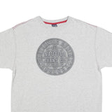 NAUTICA Mens Grey Authentic Denim Jeans Co Graphic T-Shirt L Short Sleeve Crew