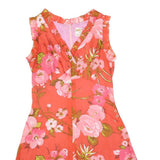 WEKO Womens Red Floral Day Woven Sleeveless Short Dress Size S