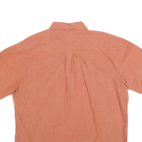 TOMMY HILFIGER Mens Orange Check Shirt XL Cotton Blend Casual Short Sleeve