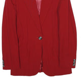 OLIVER Womens Red Wool Button Jacket UK 8 Classic Tailored Blazer Style