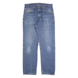 LEVI'S 505 Mens Jeans Blue Regular Straight Denim Medium W33 L31 Zip Cotton