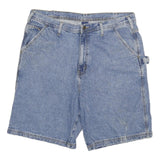 Mens Blue Denim Casual Shorts 3XL W38 Cotton Blend Comfortable Fit