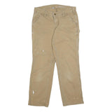 CARHARTT Womens Cotton Blend Beige Regular Fit Straight Leg Trousers W30 L27