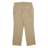 CARHARTT Womens Cotton Blend Beige Regular Fit Straight Leg Trousers W30 L27