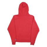 CHAMPION Mens Red Pullover Hoodie S Cotton Blend Jersey Drawstring Kangaroo