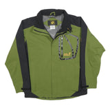 JACK WOLFSKIN Mens Green & Black Outdoor Jacket XS Polyester Blend Zip