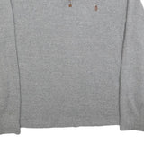 POLO RALPH LAUREN Mens Grey Cotton Blend Plain Half Zip Jumper L Casual Knitwear