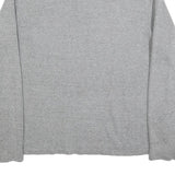 POLO RALPH LAUREN Mens Grey Cotton Blend Plain Half Zip Jumper L Casual Knitwear