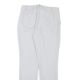 REISS Womens Cotton Blend Light Grey Regular Fit Straight Trousers W27 L27 Smart
