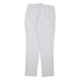 REISS Womens Cotton Blend Light Grey Regular Fit Straight Trousers W27 L27 Smart