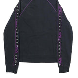FILA Womens Black & Purple Zip Hoodie XL Sport Logo Tracksuit Sweatshirt