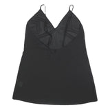 ALICE MCCALL Womens Black Sleeveless V-Neck Plain Cami Top L Slim Fit