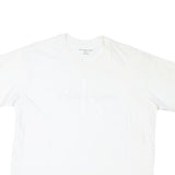 CALVIN KLEIN JEANS Mens White S Graphic T-Shirt Short Sleeve Crew Neck Logo