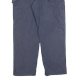 CARHARTT Mens Cotton Blend Navy Relaxed Straight Trousers W36 L30 Workwear Zip