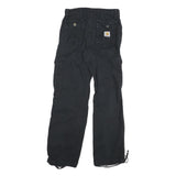 CARHARTT Mens Cotton Blend Black Regular Straight Trousers W28 L31 Utility