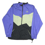 MOVING COMFORT Mens Purple & Green Nylon Zip Jacket M Lightweight Activewear
