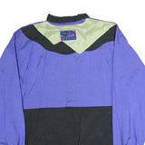 MOVING COMFORT Mens Purple & Green Nylon Zip Jacket M Lightweight Activewear