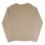 ELLESSE Womens Beige Cotton Blend Crew Neck UK 10 Sweatshirt Pullover Casual
