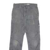 CARHARTT Mens Cotton Blend Grey Relaxed Straight Trousers W32 L32 Workwear