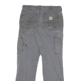 CARHARTT Mens Cotton Blend Grey Relaxed Straight Trousers W32 L32 Workwear