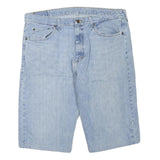 WRANGLER Mens Shorts Blue Denim Casual L W36 Comfortable Cotton Blend