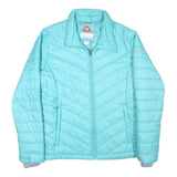 COLUMBIA Womens Blue Lightweight Jacket L Polyester Blend Quilted Warm Zip