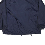 SIGMA Mens Navy Blue Coach Jacket L Nylon Plain Button Closure Casual Training