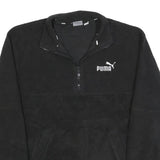 PUMA Mens Black Plain Pullover Polyester Jumper M Sportswear Lightweight